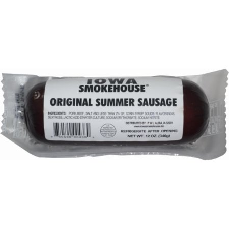 IOWA SMOKEHOUSE/PREFERRED WHOLESALE 12Oz Orig Summ Sausage IS-SS12O